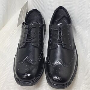 Men's Nunn Bush Eagan 84155 Wing Tip Oxford 12 Wide Black